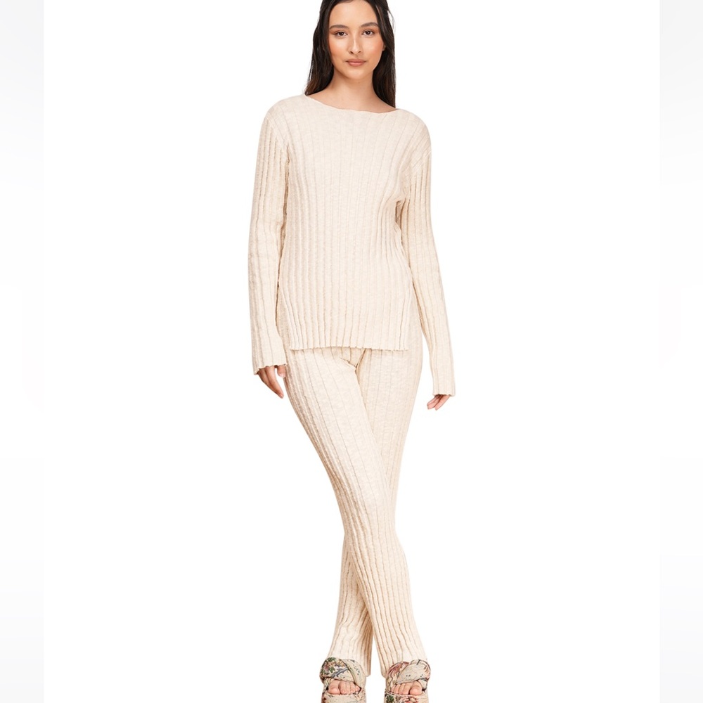 NEW Boucle Cotton Knit Pants and Jumper Set